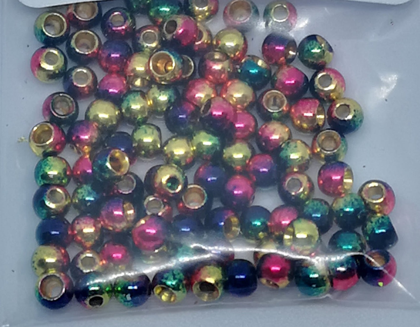 Painted Brass Beads