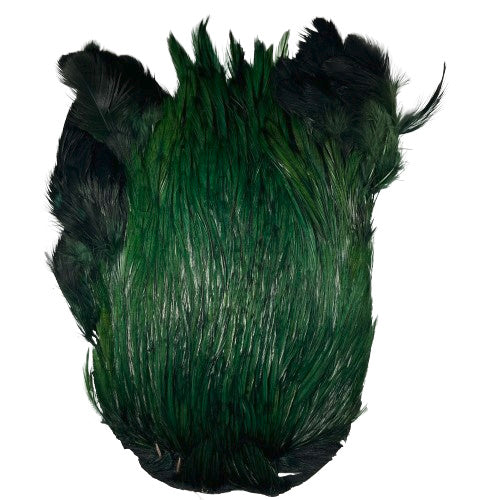Indian cock cape dyed Green