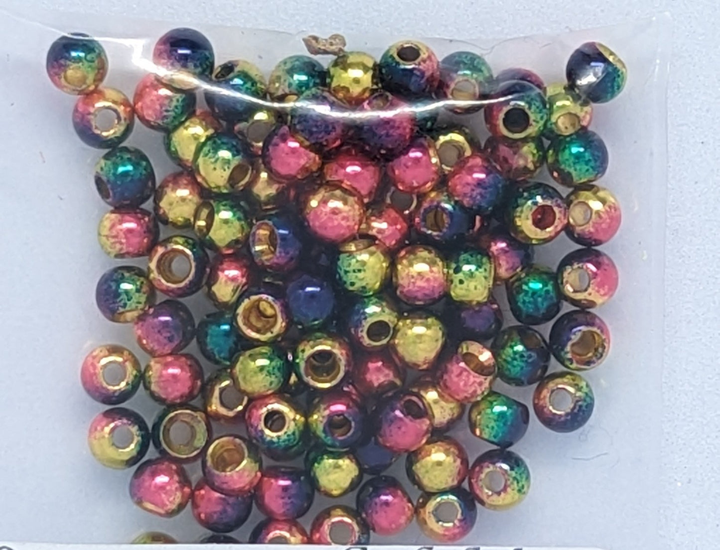 Painted Brass Beads