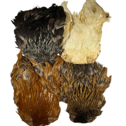 natural indian hen capes set of 4