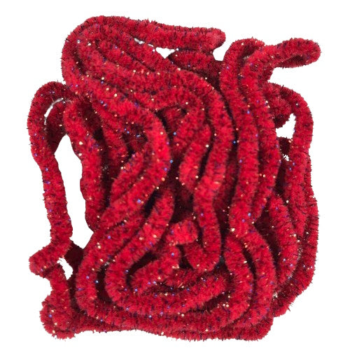mosaic chenille deep red